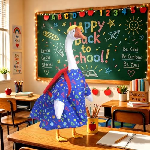Cutecrop 23" Back to School Porch Goose Outfit for Cement Statue - Image 2