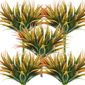 32 Pcs Artificial Grass Fake Plants 17.3in Outdoor Plastic Plants UV Resistant Greenery Fake Grass for Home Window Garden Office Patio Hanging Planter Pathway Front Porch Décor Orange Yellow by Phliofd