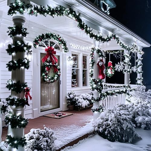 JMEXSUSS 66ft 200 LED White Christmas String Lights Indoor Outdoor Plug in - Image 6