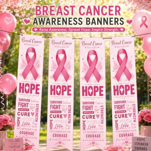 Breast Cancer Awareness Accessories - Pink Ribbon Hope Survivor Banner - Image 7