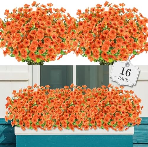 AGIRL Artificial Fall Flowers Fake Mums Outdoor,Faux Plant Porch Decor Home by AGIRL