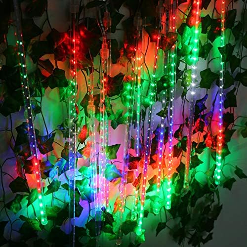 Aluan Meteor Shower Lights Outdoor Christmas Light 16Inch 360LED Multicolor - Image 2