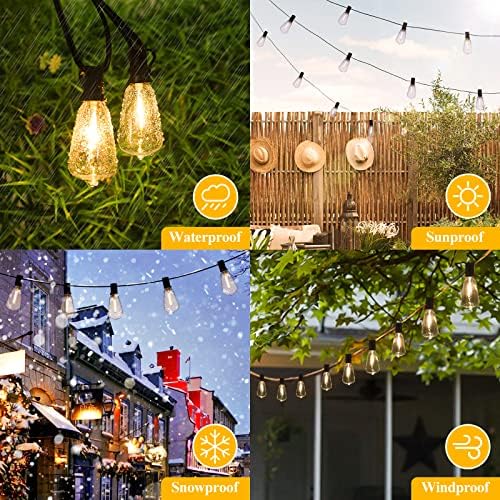 Brightever 120FT Outdoor String Lights 62 Bulbs, Waterproof Patio Lights - Image 5