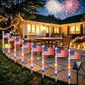 8 Pack Solar American Flag Pathway Lights-4th of July Outdoor Decor American Flag Lights with 8 Modes, Patriotic Pathway Lights for 250th Anniversary Celebration Independence Yard Garden Day Decor by SXXSMYWR