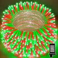 LAMPHOME 99ft Christmas Decorative Mini Lights, 300 LED Transparent Wire Fairy Starry String Light Plug in, 16Lighting Modes for Indoor Outdoor Xmas Tree Wedding Party Decoration (Red and Green) by ULL