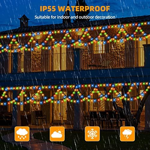 XTF2015 Christmas Lights Color Changing 40FT 380 LED Christmas String Light - Image 4