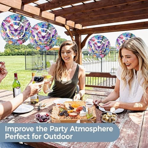 Butterfly Wind Spinners Outdoor, 10 Inch Laser-Cut Stainless Steel Metal Wind Spinners, 3D Kinetic Hanging Sculpture, Metal Yard Art, Garden Decor, Butterfly Gifts for Women, Men, Mom, Grandma - Image 6