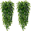 Sggvecsy 4 Pack Artificial Hanging Plants Fake Hanging Plant Faux Hanging Eucalyptus Plants UV Resistant Plastic Plants for Indoor Outdoor Room Wall Wedding Patio Porch Decor by Sggvecsy