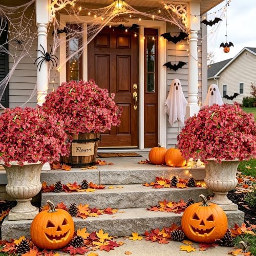 16 Bundles Artificial Fall Flowers for Outdorors - Image 4