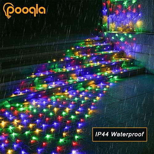 Pooqla Colorful Net Lights, 21x 5ft Christmas Lights Outdoor Green Wire - Image 6