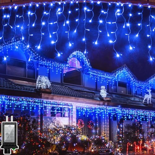 66FT 670 LED Christmas Lights 148 Ice Drops, 12 Lighting Modes and Timer by WUXYIYANG