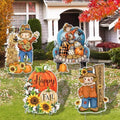 Fall Yard Signs Happy Fall Pumpkin Yard Signs with Stake for Thanksgiving by suonengongyi