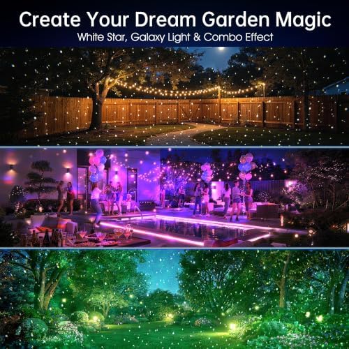 Outdoor White Star Galaxy Projector, AIRIVO Lights Projector, Christmas Snowflake Projector with Remote Control, Holiday Decor Garden Light for Home, Patio, Landscape - Image 3