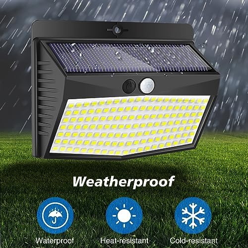 Peasur 2 Pack Solar Motion Sensor Lights Outdoor Waterproof with 3 Modes - Image 4