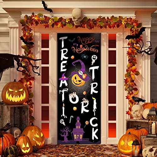 Breling 72x30 Inch Halloween Door Cover Decorations, Trick Style - Image 3