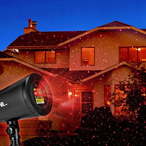 1 BY ONE OUS00-0817 Laser Green Christmas Tree and Red Stars Show, Projection Lights for Xmas, Holiday, Party, and Garden Decoration - Image 5