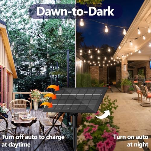 Stright 60FT Solar String Lights Weatherproof 15 LED for Patio Holiday - Image 4