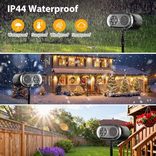 Christmas Projector Lights Outdoor No Need to Change Cards, 26 Effects Holiday Christmas Projector Light Outdoor 2 in 1 with Remote, Christmas Decorations Lighting for Outside Home Party House Decor - Image 5