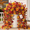 4 Pcs Upgrade Big Artificial Hanging Fall Flowers for Outdoors Decorations by Alupssuc