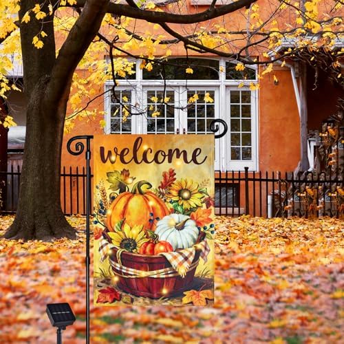 Thanksgiving Garden Flag, Maple Pumpkin, 12x18 In - Image 7