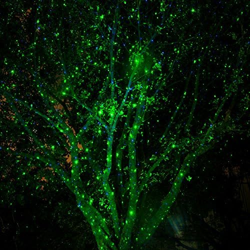 Poeland Garden Lights Moving Laser Christmas Lights Firefly Star Projector for Home and Garden Blue/Green - Image 3
