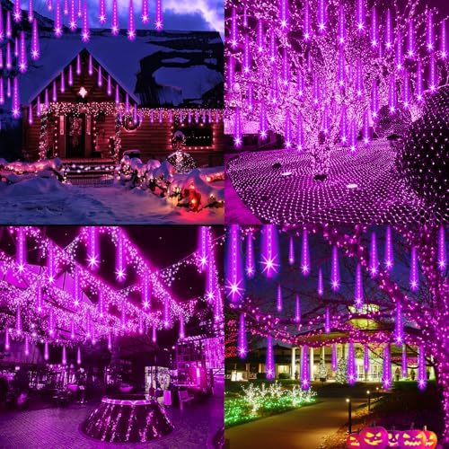 Adecorty Halloween Lights Outdoor, Purple Halloween Decorations, UL Plug - Image 5