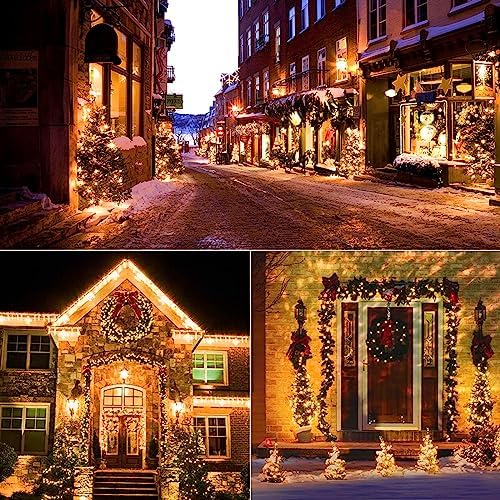 BrizLabs Clear Christmas Lights Outdoor 300 Count Incandescent Light String - Image 6