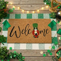 Duraaamo 2 Pcs St. Patrick's Day Coir Door Mat Welcome Outdoor by Duraaamo