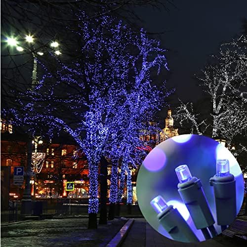 LAMPHOME Blue Christmas Lights,300LED 64.8ft UL Certified Mini Bulb String Lights, Hanukkah Traditional Light for Outdoor Christmas Tree Garden Holiday Party Patio Wedding Garland Decor - Image 5