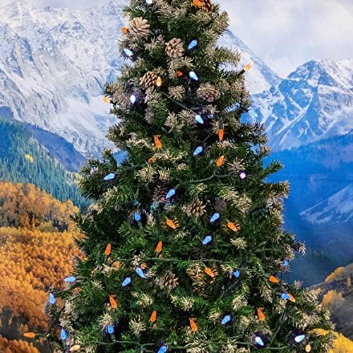 Novelty Lights 24FT 70 LED C6 Christmas String Lights, Blue & Orange - Image 4