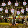 Baung Christmas String Lights Outdoors,4 Pack 7.98" Sphere Ball Tree Garden Globe Lights for Home, Party, Christmas, Porch Patio,Wedding, Garden,Tree Decoration with Memory Function Plug by Baung