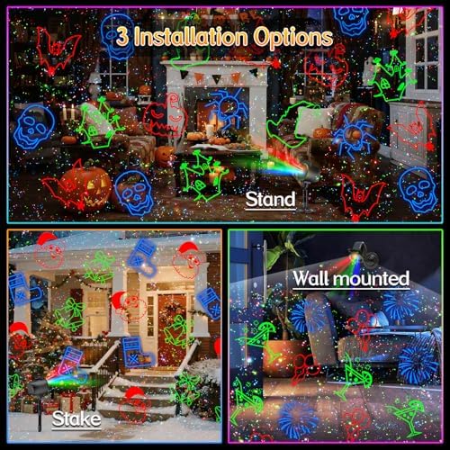 Christmas Light Projector Outdoor, 2-in-1 Holiday Projector with 4 Slides - Image 3
