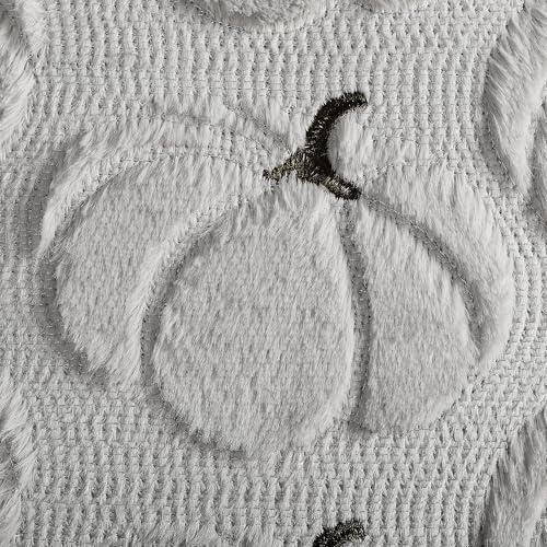 Fall Pillow Covers 18x18 Set of 2 Gray Pumpkin Decorations for Home - Image 2