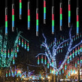 Aluan Christmas Meteor Shower Lights Outdoor, 20 Tubes 16 inch 720 LED Plug in Waterproof Falling Rain Lights for Xmas Halloween Holiday Trees Yard Roof Decoration, Multicolor by Aluan