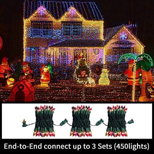 LAMPHOME Easter Decorations Mini String Lights, 150 Count 31.9Ft Pink & Multicolor Easter Lights, Plug in Waterproof Easter Lights for Indoor Outdoor Easter Garland, Tree, Party & Holiday Decor - Image 6