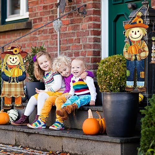 Barydat 2 Pcs Fall Welcome Sign for Front Porch Thanksgiving Decor Outdoor - Image 5
