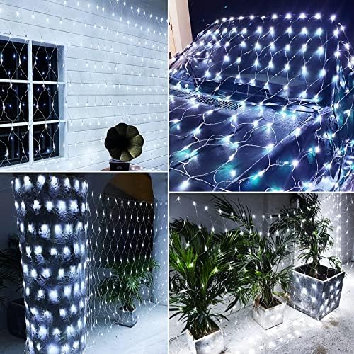 12ft x 5ft Christmas Net Lights Outdoor, 360 LED with 8 Modes, Connectable, Plug in Bush Mesh Fairy Twinkle for Garden, Party, Xmas Tree Decorations (White) - Image 6
