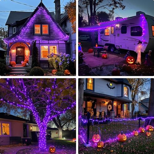 JMEXSUSS 400 LED Purple Halloween Lights Outdoor, Purple String Lights - Image 6