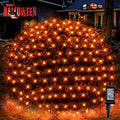 BlcTec Halloween Net Lights 360 LED 9.8ft x 6.6 Orange Halloween Lights with 8 Modes, Timer, Connectable, Waterproof & Dark Green Wire Design for Lawn, Porch, Shrub, Bushes Outdoor Holiday Decorations by BlcTec