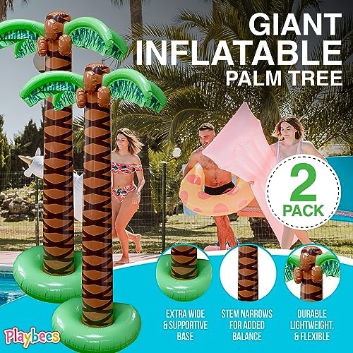 Giant Inflatable Palm Trees, 6 Foot, Luau Beach Pool Party Decor, 2 Pack - Image 3