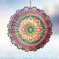 Mandala Blossom Wind Spinner - Metal Wind Spinners 12inch Large by Eiryhope