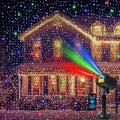 Honoson 1 Pcs Christmas Laser Projector Lights Outdoor RGB Laser Light with Remote Waterproof Motion Xmas Holiday Projector Garden Decoration for Lawns Party House (Red Green Blue Color) by Honoson