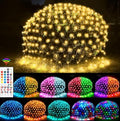 OYCBUZO 204 LED Net Lights, 9.8ft x 6.6ft 35 Colors Changing Christmas Mesh String Lights, Connectable Fairy Light Waterproof Outdoor Halloween Decorations for Tree Bushes Holiday Party Garden by OYCBUZO