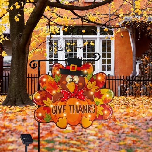 Thanksgiving Garden Flag, Turkey Fall Porch Decor, 12x18 In - Image 2