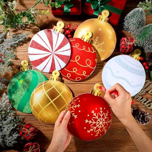 Huwena 24 Pcs Christmas Hanging Ornaments, Porch Decor, Delicate Style - Image 6