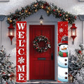 Christmas Banner Christmas Hanging Decorations Xmas Porch Sign Snowman Wall Decor Winter Welcome Signs for Home Yard Front Door Outdoor Indoor Holiday Party Decorations 72"x12 by GROPK-NIOOfficeProducts