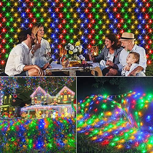 HEYFUNi 192 LED Christmas Net Lights Plug in, 9.8FT x 6.6FT Multicolor - Image 6