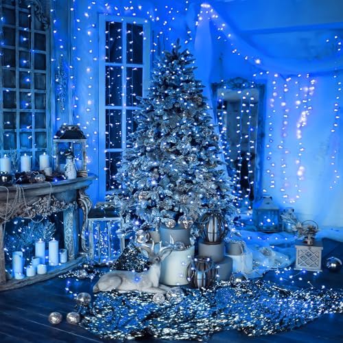 100FT Blue LED Fairy Lights, Connectable Christmas String Lights - Image 2