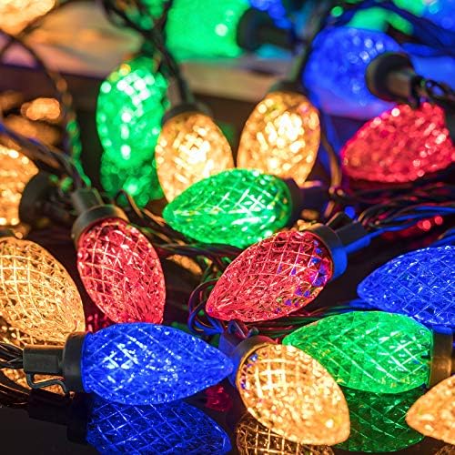 AWQ 50LED 49FT C9 Christmas String Lights Plug in Fairy Twinkle Multicolor - Image 3