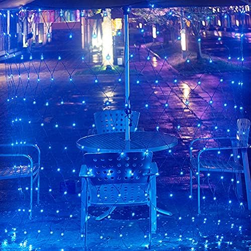Pooqla Blue Net Lights, 21x 5ft Christmas Bush Lights Outdoor Green Wire - Image 6